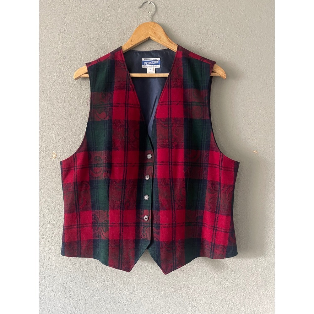 Pendleton Vintage Plaid Wool Vest